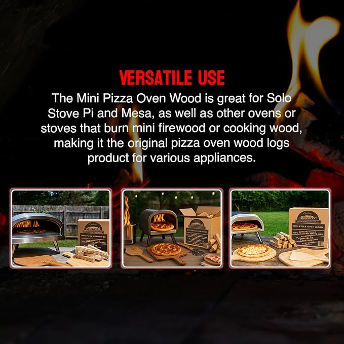 Mini Pizza Oven Wood, 6 Inch Firewood Logs, USA Made, Sustainably Milled - Image 4