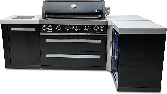 Mont Alpi MAi805-BSS90FC Black Stainless Steel 90 Degree Corner Gas Outdoor by MontAlpi