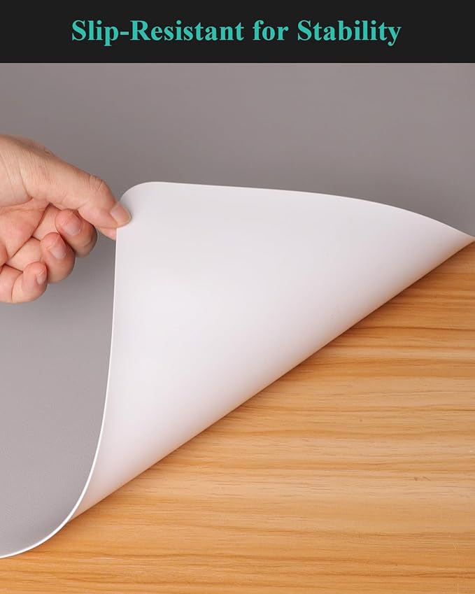 Light Gray Plastic Table Cover Protector, 1.5mm Thick Rectangle Vinyl Table Top - Image 5