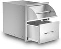 Stainless Steel Paper Towel Holder Double Drawer 17W21H21D Works by Unknown