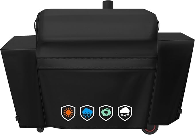 Heavy-Duty 600D Grill Cover fit by EZ-DONGTENG