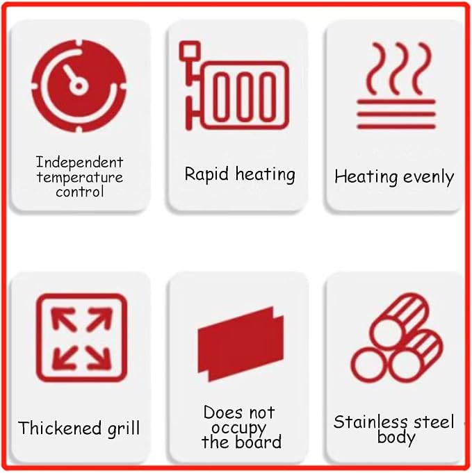 Commercial Gas Griddle-12''x23'' | Gas griddle flat top grill |19MM Thicken - Image 4
