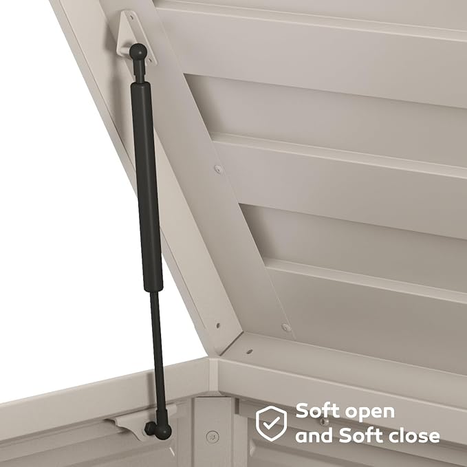MIRADOR 134 Gallon Outdoor Storage Box Waterproof, Metal Deck Box - Image 3