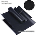 Grill Pads, Set of 10, Black Non-Stick Fiberglass, 15.75 x 13 Inch