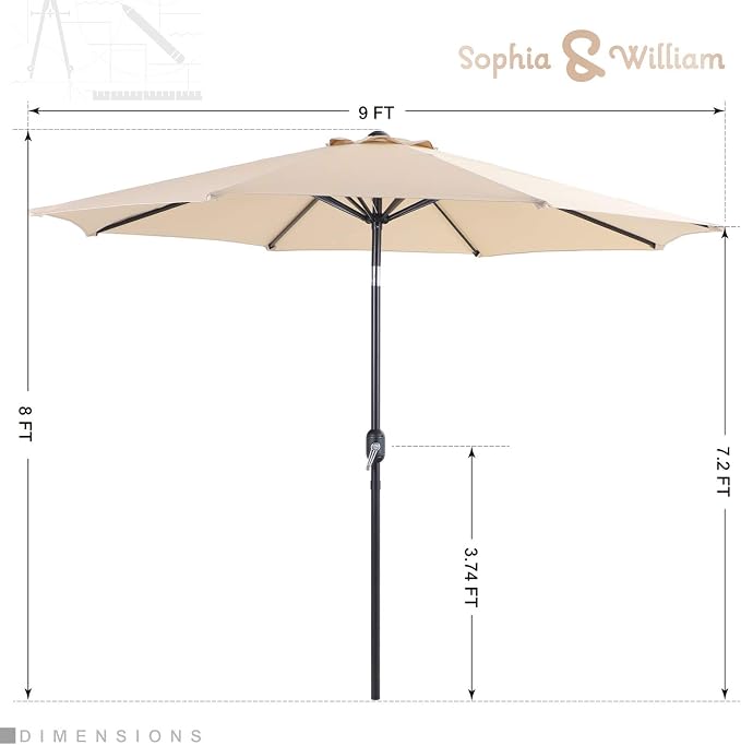 Sophia & William 5 Pieces Patio Dining Set - Image 8