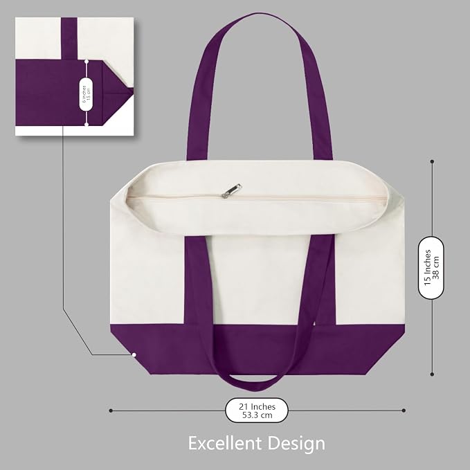 TOPDesign 6-Pack Canvas Tote Bags - Image 5