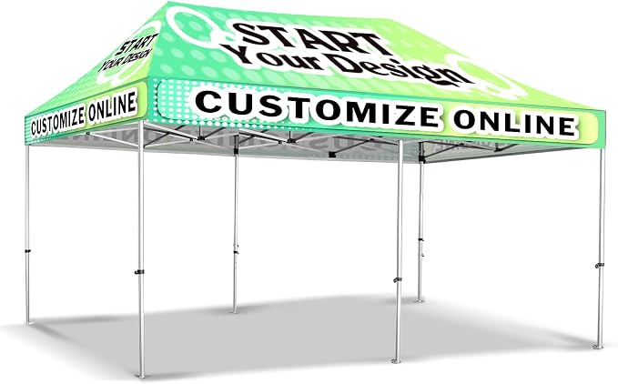 10x20FT Custom Pop Up Canopy Tent by LOJUFAN