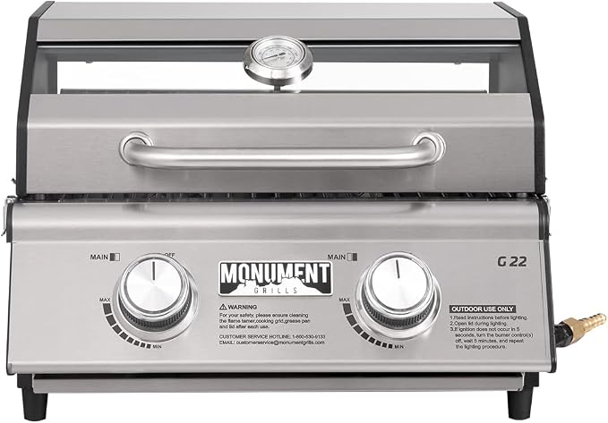 Monument Grills Clearview® 2-Burner Tabletop Propane Gas Grill - Image 2