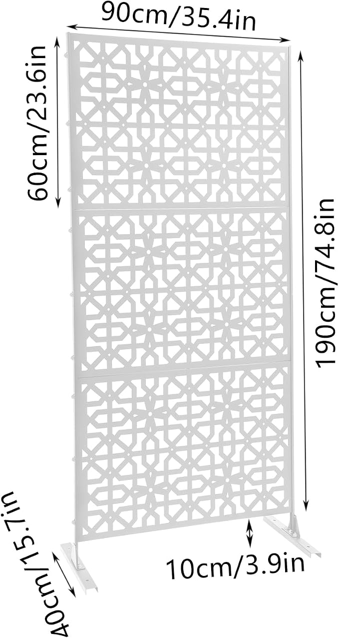 75" H×35" W Decorative Outdoor Privacy Screen - Image 2