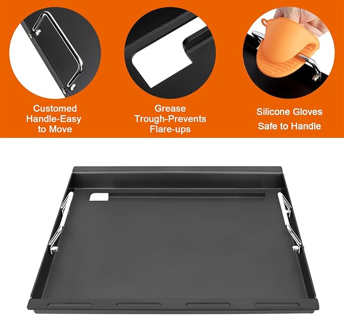 Full-Size Griddle Inserts for Weber Spirit 200 & Spirit II 200 Series Grills - Image 4