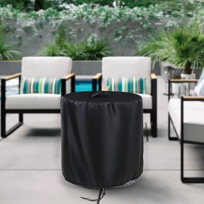 POMER Fire Column Cover, 24inch Round Fire Pit Covers Column Fire Bowl - Image 6