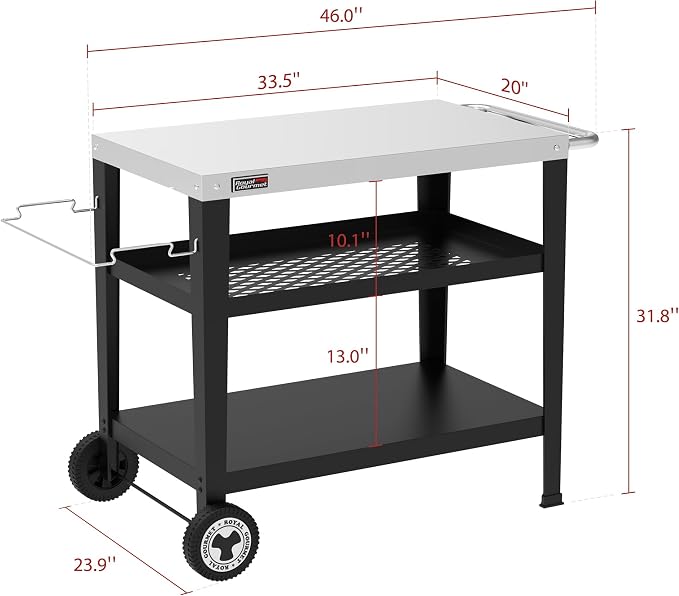 Royal Gourmet PC3404S Rolling Dining Table - Image 3
