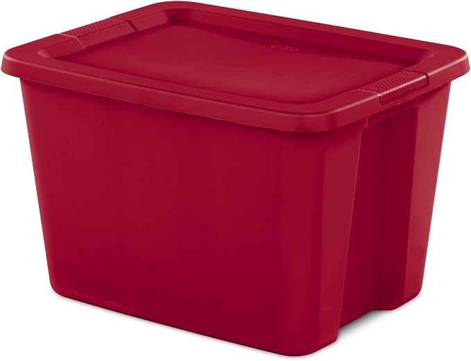 6-Pack 18 Gallon Red Plastic Storage Bins - Image 2