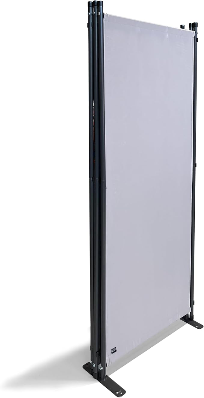Room Divider 67" W x 65" H White | 3-Panel Folding Privacy Screen | Portable - Image 2