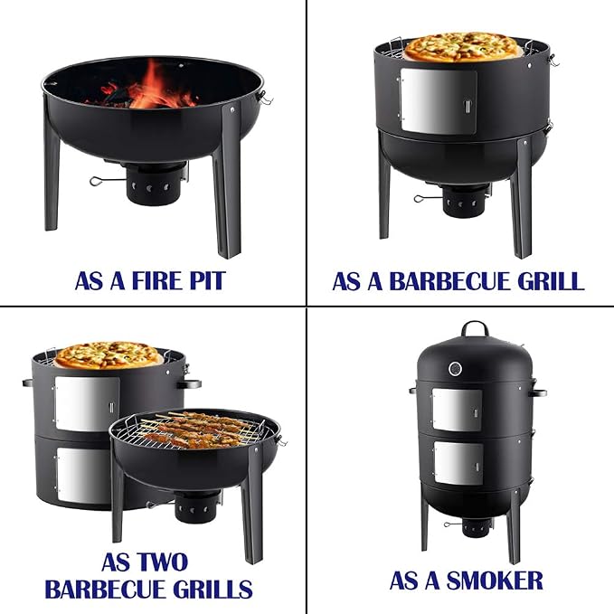 Realcook Charcoal BBQ Smoker Grill - Image 2