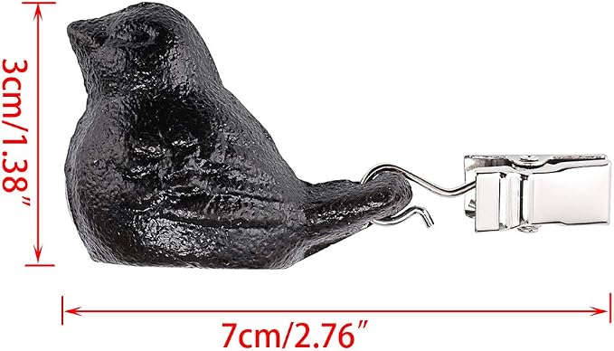 OwnMy Set of 4 Black Tablecloth Weights Clip on, Heavy Duty Pendant Tablecloth - Image 3