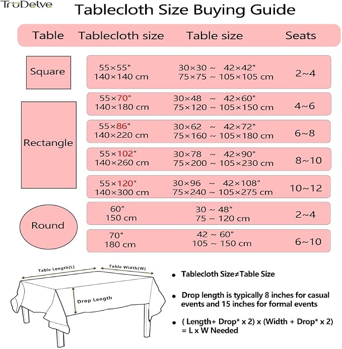 TruDelve Cloth Rectangular Tablecloth Red and White Striped Tablecloth - Image 7