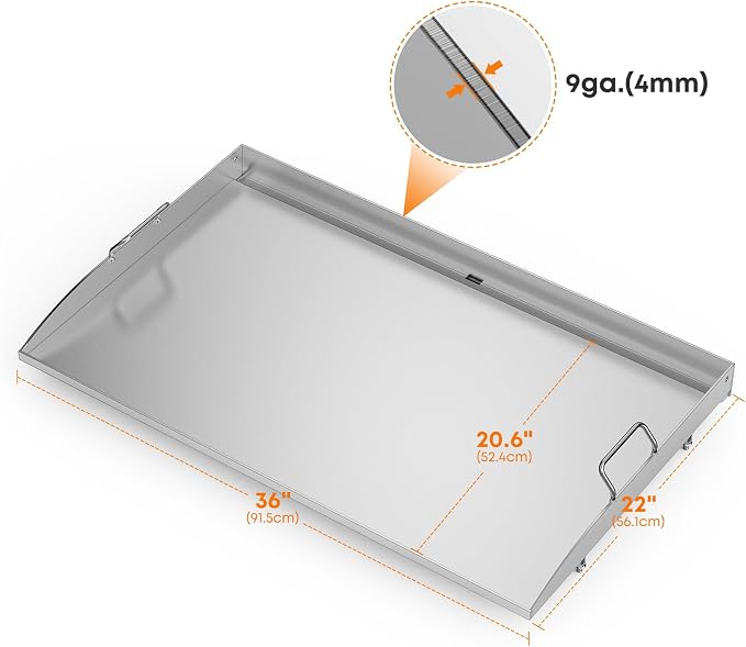 Stanbroil 36 Inch Flat Top Griddle, Stainless Steel Griddle Replacement Top - Image 2
