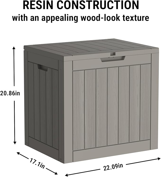 Mars Villa 31 Gallon Deck Box, Waterproof Weatherproof and UV Resistant Resin - Image 3