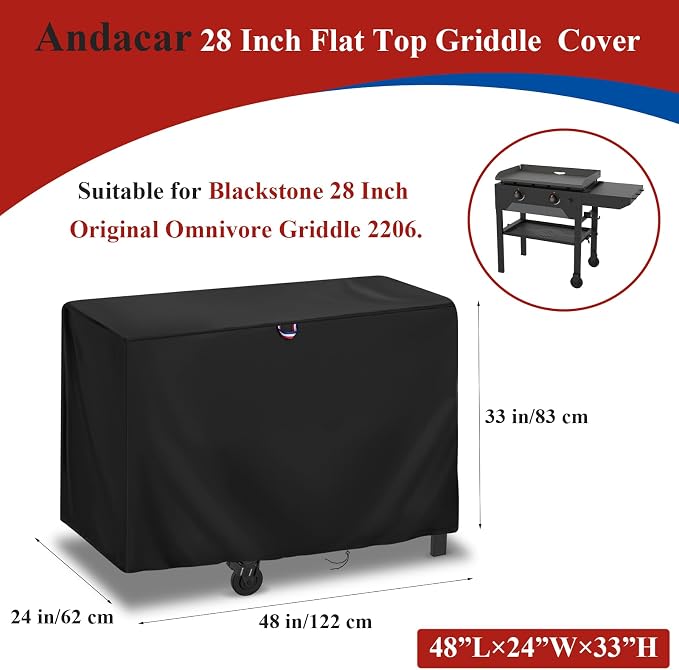 Griddle Cover for Blackstone 28 Inch Original Omnivore Griddle 2206, Outdoor - Image 2