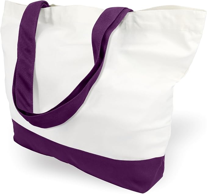 TOPDesign 1-Pack Super Strong Large 12oz Cotton Canvas Tote Bag, Reusable by TOPDesign