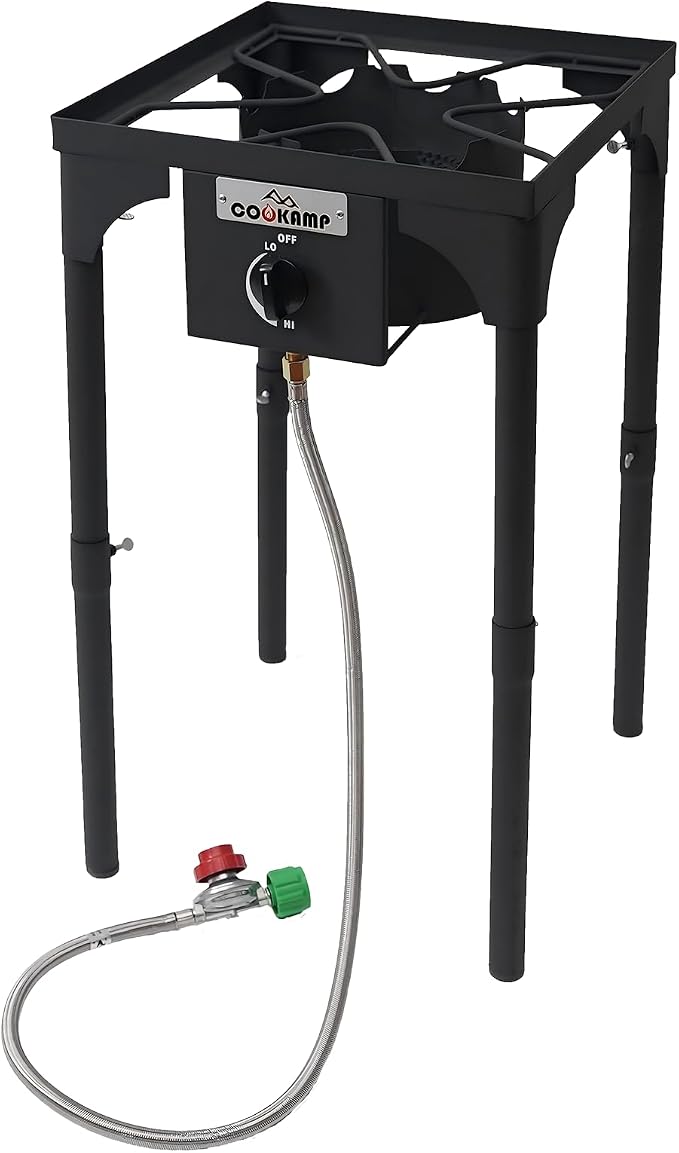 High Pressure Single Propane Burner 55, 000BTU Outdoor Camping Stove - Image 2