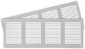 Repa Market 2-Pack Air Vent Cover 16x6 Inch White Galvanized Steel Louvered by RepaMarket