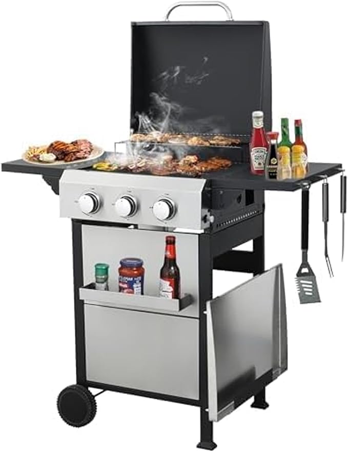 3-Burner Propane Gas BBQ Grill by LCKJZYL