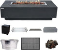Elementi Granville Dark Grey Fire Pit Bundle Includes 60” Propane Concrete by Elementi