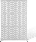 Metal Privacy Screen Outdoor 72" H×47" W, Freestanding Decorative Privacy Screen by Unknown