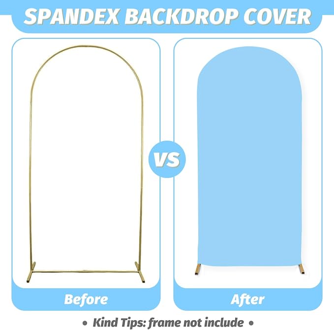 MODFUNS Spandex Arch Cover Set of 3 Mixed Color Arch Backdrop Cover 4&5&6ft - Image 4