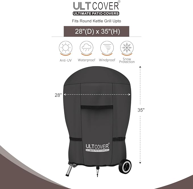 ULTCOVER Outdoor Waterproof Charcoal Kettle Grill Cover - Image 2
