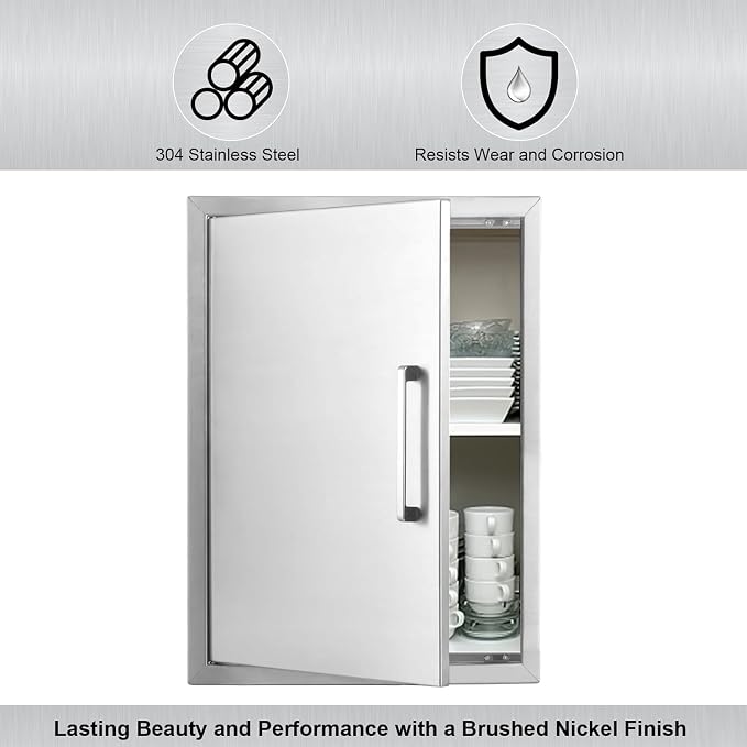 Outdoor Kitchen Door, 17 "W23 H Outdoor Kitchen Access Door, Stainless Steel - Image 5