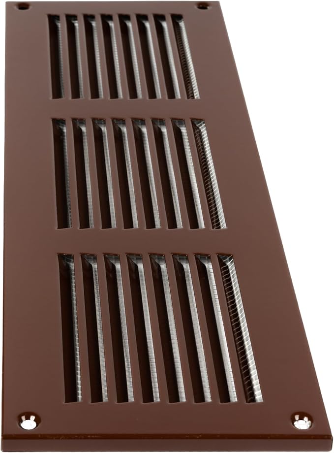 Repa Market 12x4 Inch Air Vent Cover/Brown Galvanized Steel Louvered Grill Cover - Image 7