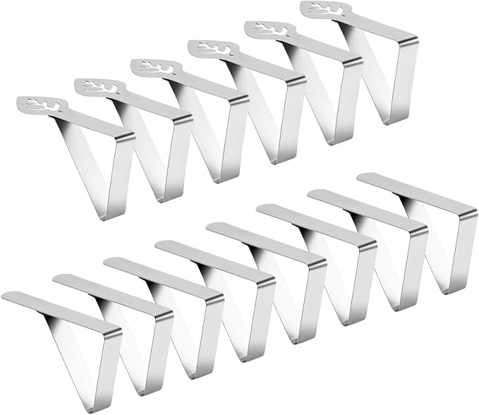 14 Pack Tablecloth Clips, Heavy Duty Metal Picnic Tablecloth Holders Clips - Image 7