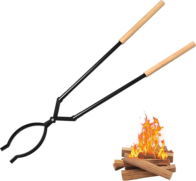 Heavy Duty Firewood Tongs – 42" Large Fireplace Tongs Log Grabber by Unknown