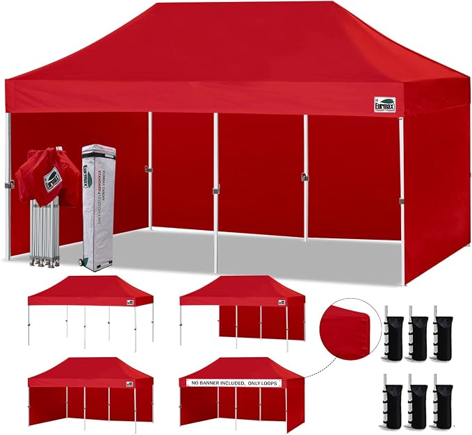 Eurmax USA 10'x20' Pop-up Canopy Tent Commercial Instant Canopies by Eurmax