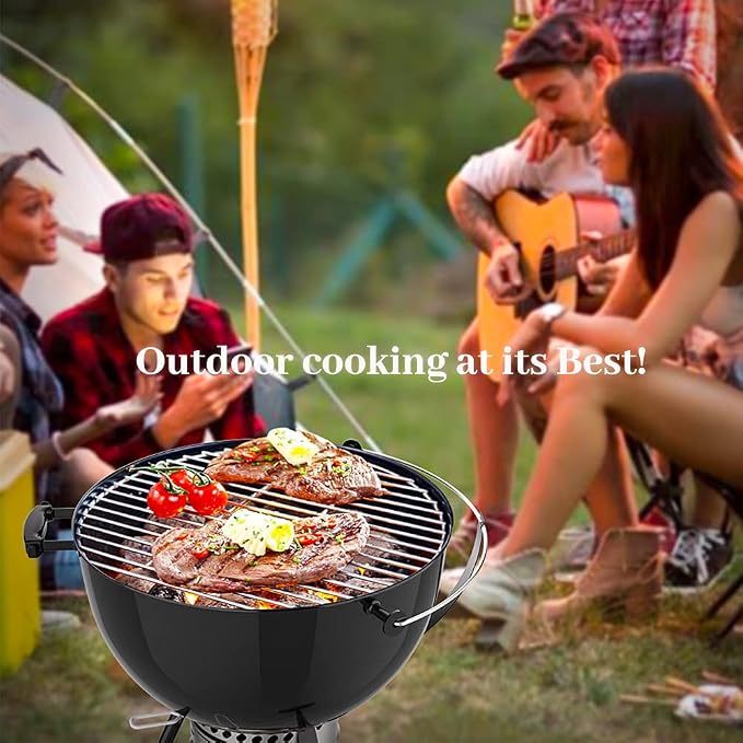 AJinTeby Heavy Duty Plated Steel Cooking Grate and Lower Grate, Charcoal Grate - Image 2