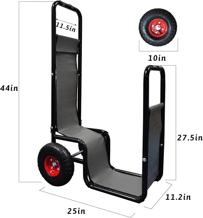 Kapler Firewood Cart with Wheels - Image 3