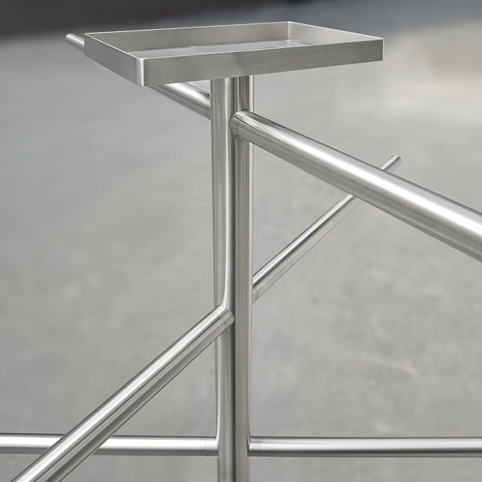 Marble Base Hot Tub Towel Rack for Spa, 304 Stainless Steel 6 Arms Standing - Image 5
