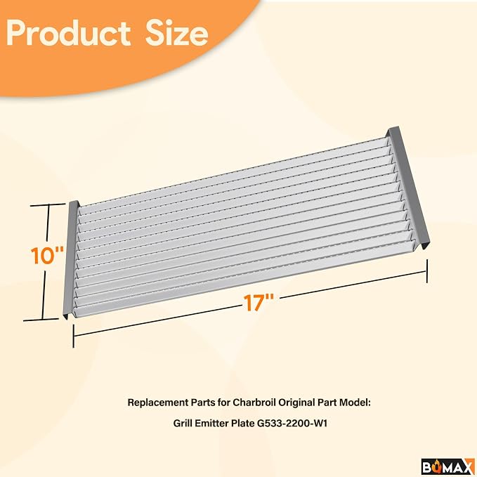 BQMAX 17" x 10" Grill Emitter Replacement Parts - Image 3
