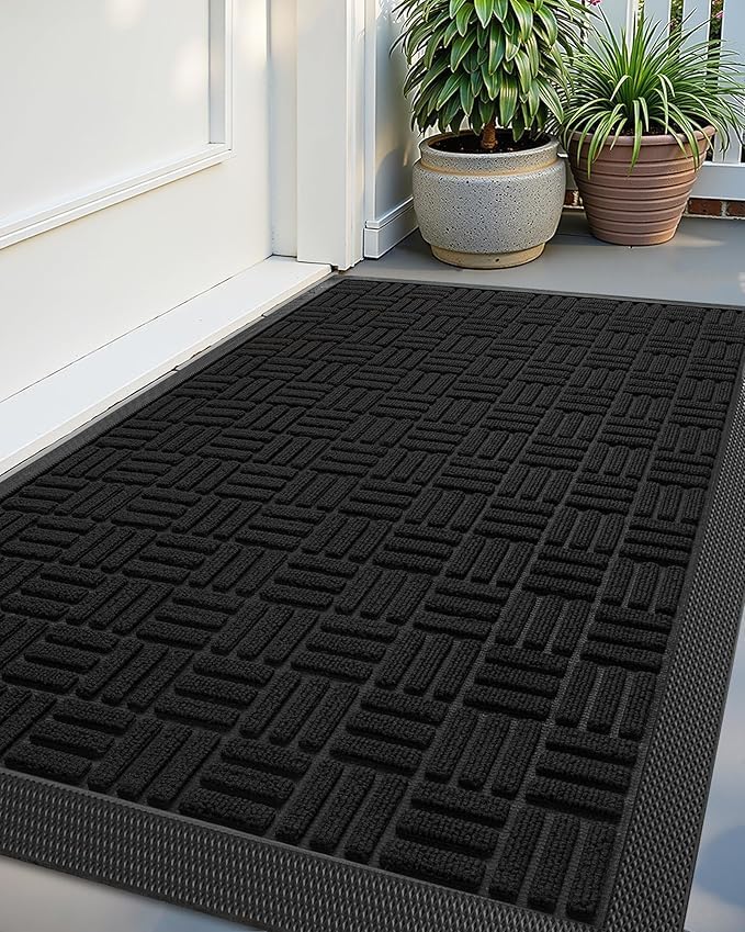 Color&Geometry Front Door Mat Outside Entrance, Heavy Duty Non Slip Low Profile by COLORG