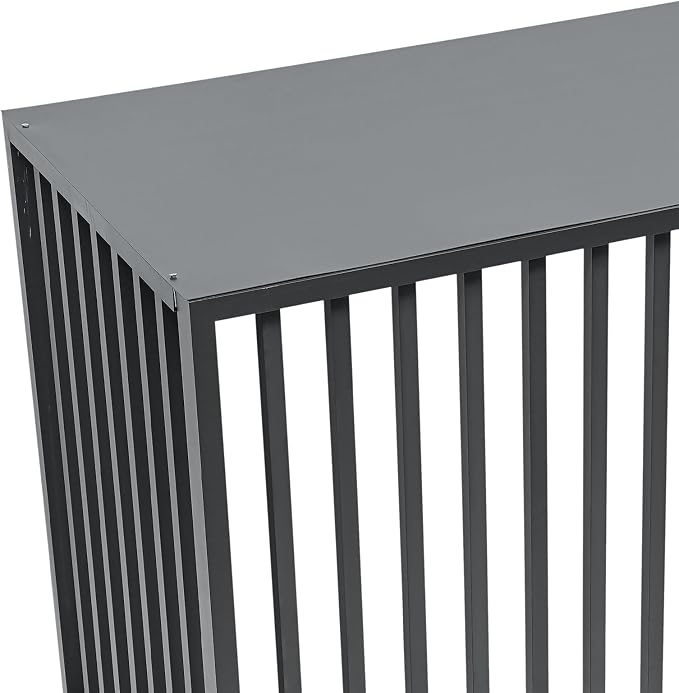 Air Conditioner Fence with Top Cover, Freestanding Metal Trash Can Hider Outdoor - Image 9