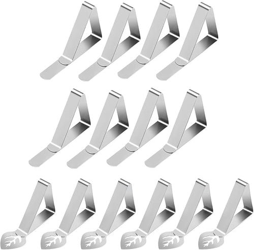 14 Pack Tablecloth Clips, Heavy Duty Metal Picnic Tablecloth Holders Clips by Unknown