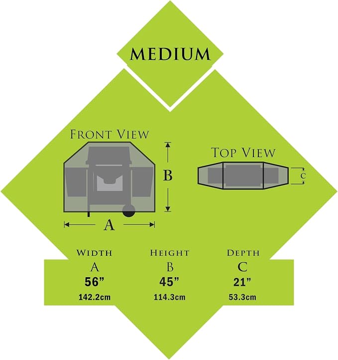 Reversible, Environmentally Friendly, Ventilated, BBQ Grill Cover, Medium – 56” - Image 6