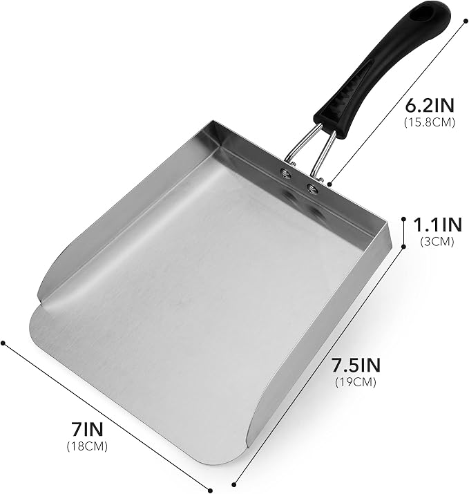 Stanbroil Stainless Steel Griddle Mover Smash Burger Food Shovel Grill Spatula - Image 2