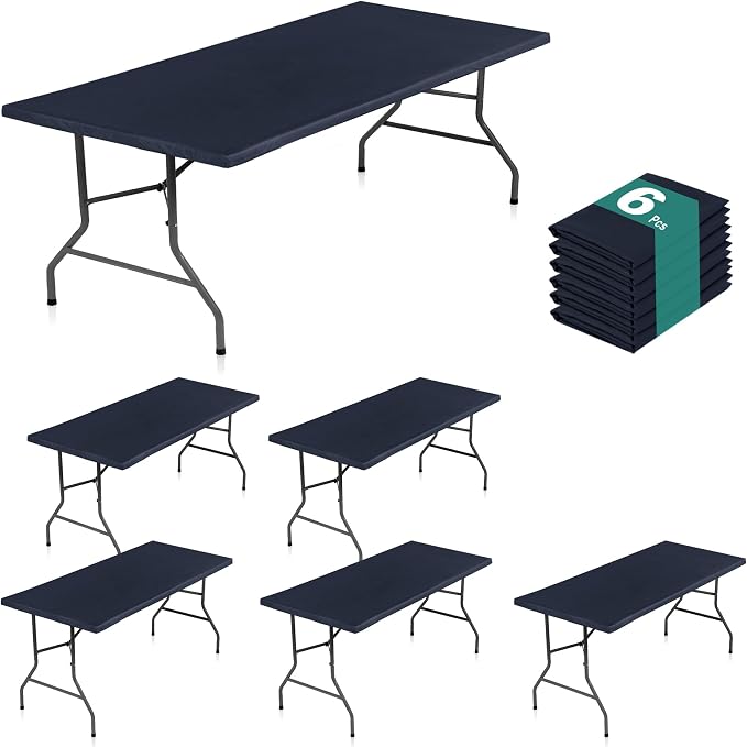 LUSHVIDA 6 Packs Vinyl Tablecloths by LUSHVIDA