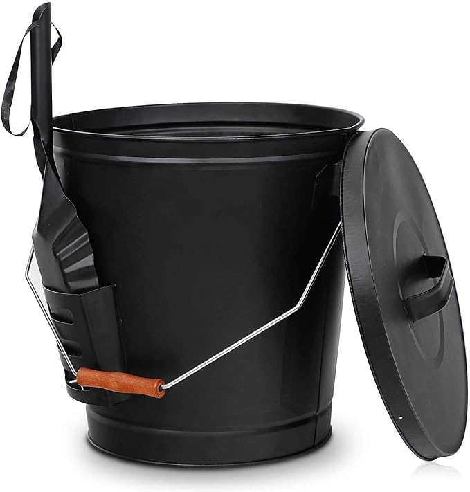 5.15 Gallon Hot Ash Bucket Fireproof Pellet Bucket by NovaMicrodermabrasion
