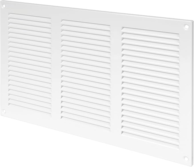Repa Market 12x8 Inch Air Vent Cover/White Galvanized Steel Louvered Grill Cover - Image 9