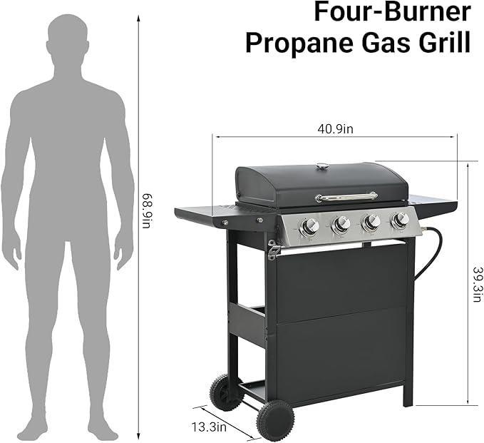 Endark 4-burner | 34, 000 BTU all-purpose cast iron bbq grill | Perfect - Image 2